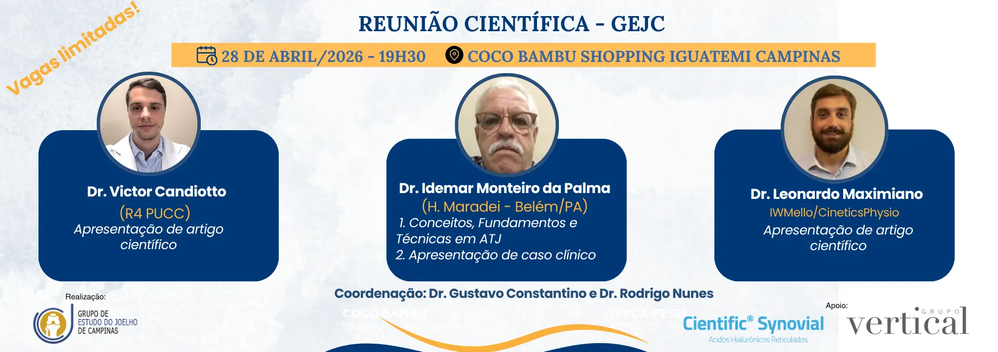 banner reunião científica GEJC abril 2026